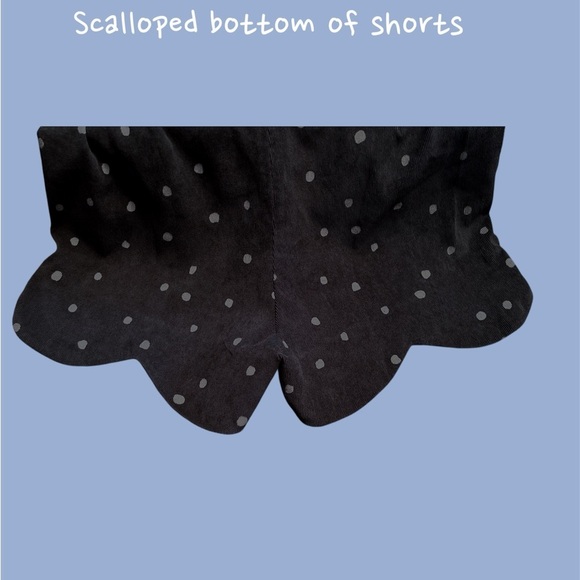 Entro Blue and White Skorts with Scalloped Hem - Picture 4 of 9